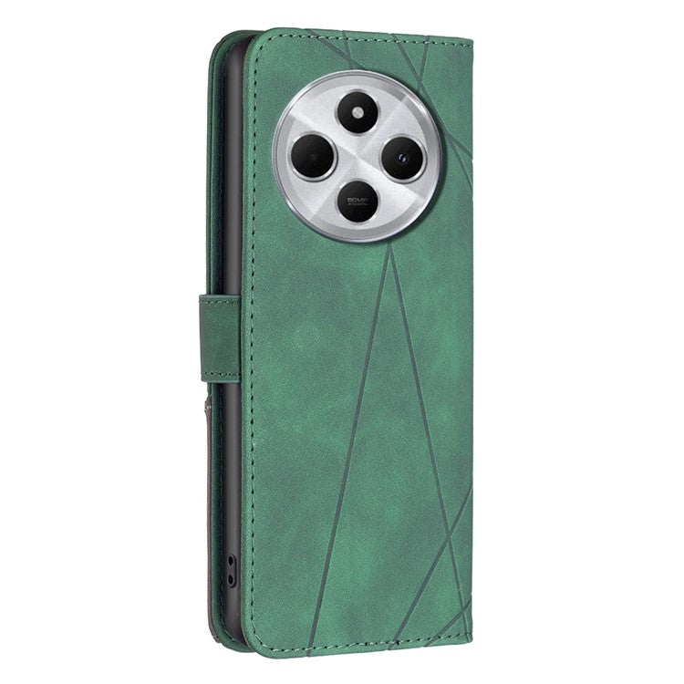 BINFEN COLOR BF05 For Xiaomi Redmi 14C 4G Case Leather Phone Cover Wallet Stand - Green