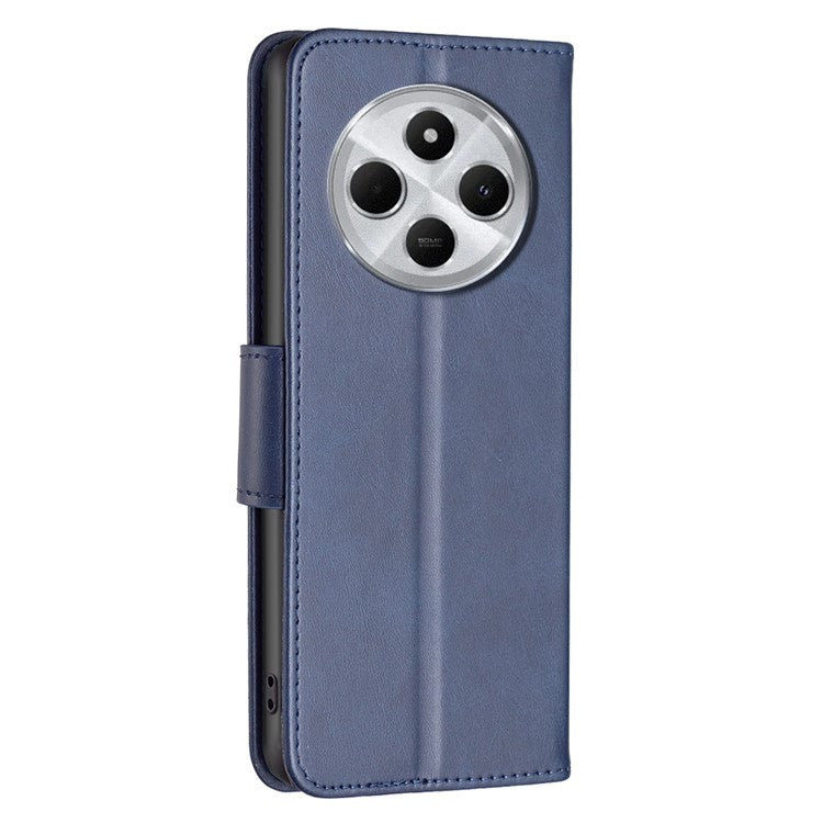 For Xiaomi Poco C75 4G / Redmi 14R 5G / 14C 4G Case Shockproof PU Leather Cover with Wallet Card Slots - Blue