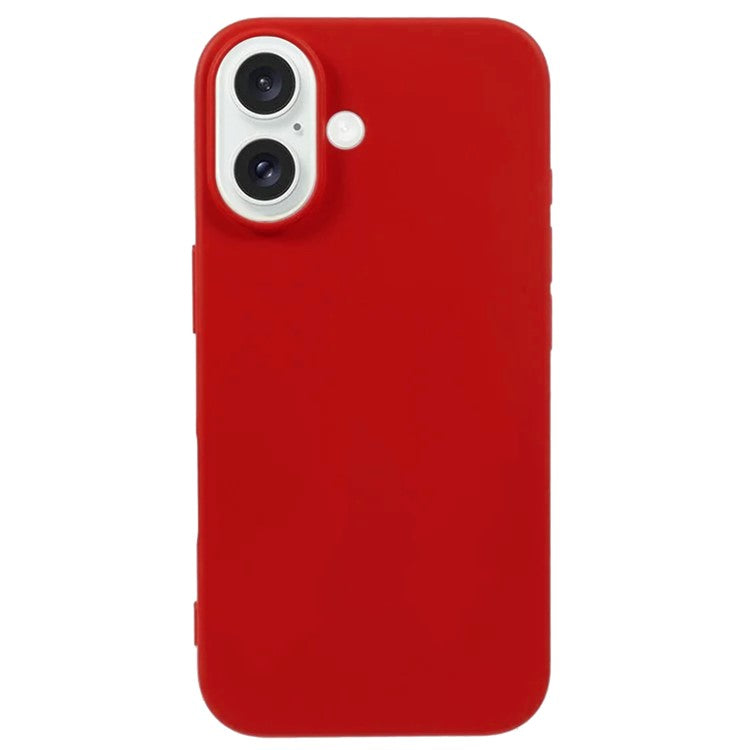 KALEBOL KLB-YTGJ001 For iPhone 16 Case Solid Color Liquid Silicone+PC Phone Cover - Red