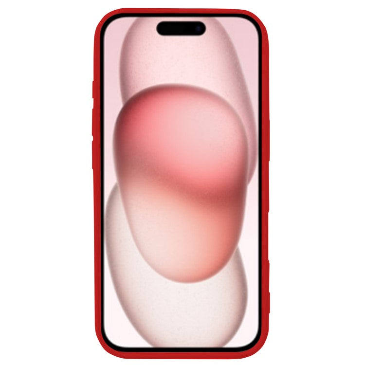 KALEBOL KLB-YTGJ001 For iPhone 16 Case Solid Color Liquid Silicone+PC Phone Cover - Red
