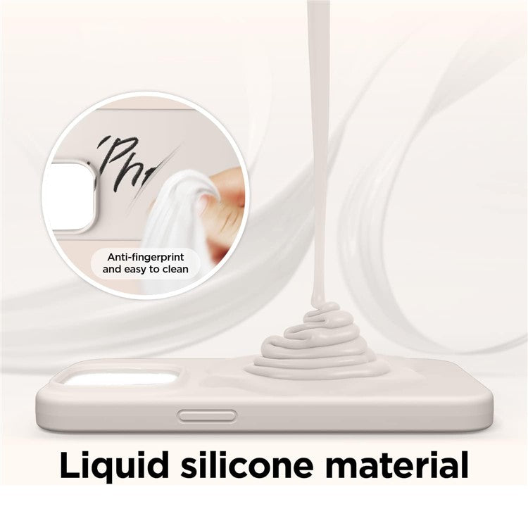 KALEBOL KLB-YTGJ001 For iPhone 16 Case Solid Color Liquid Silicone+PC Phone Cover - Red