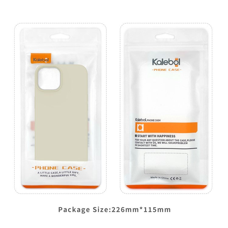 KALEBOL KLB-YTGJ001 For iPhone 16 Case Solid Color Liquid Silicone+PC Phone Cover - Starlight