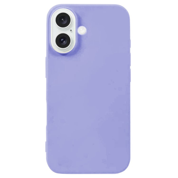 KALEBOL KLB-YTGJ001 For iPhone 16 Case Solid Color Liquid Silicone+PC Phone Cover - Purple