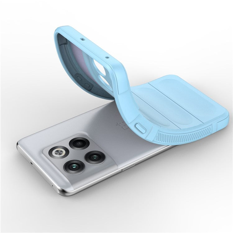 For OnePlus 10T 5G / Ace Pro 5G Shockproof Rugged Design Phone Case Anti-Scratch Soft TPU Back Cover - Baby Blue