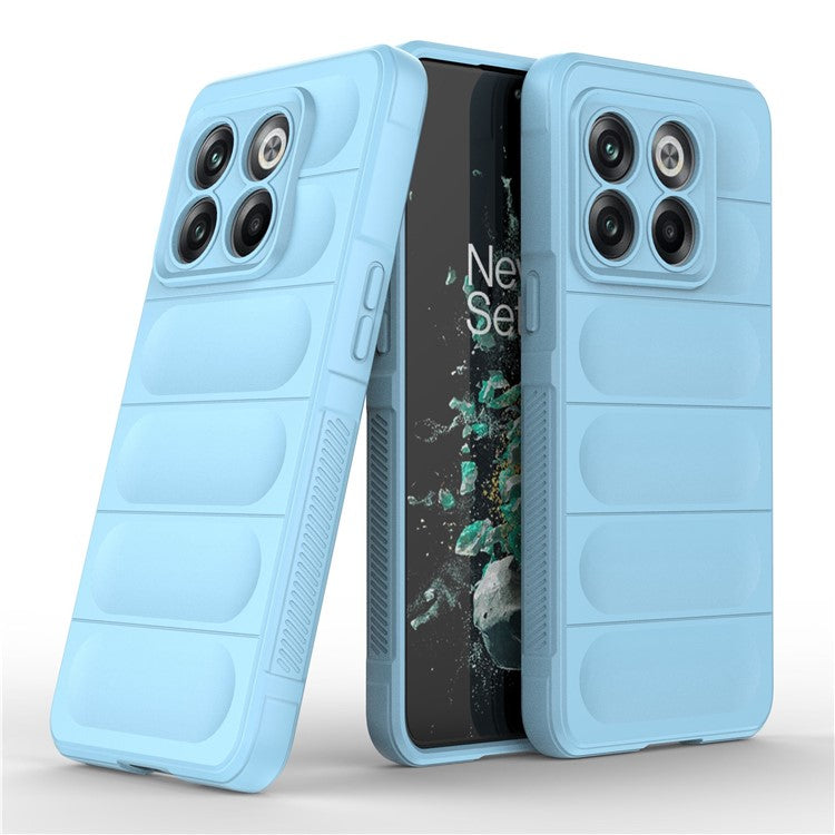 For OnePlus 10T 5G / Ace Pro 5G Shockproof Rugged Design Phone Case Anti-Scratch Soft TPU Back Cover - Baby Blue