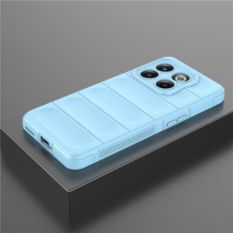 For OnePlus 10T 5G / Ace Pro 5G Shockproof Rugged Design Phone Case Anti-Scratch Soft TPU Back Cover - Baby Blue