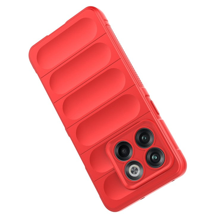 For OnePlus 10T 5G / Ace Pro 5G Shockproof Rugged Design Phone Case Anti-Scratch Soft TPU Back Cover - Red