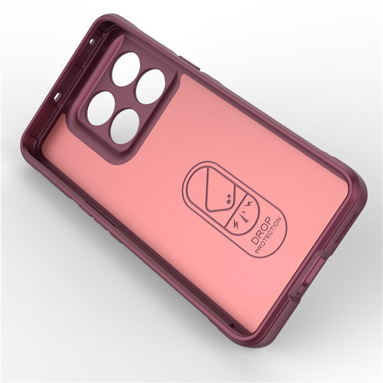 For OnePlus 10T 5G / Ace Pro 5G Shockproof Rugged Design Phone Case Anti-Scratch Soft TPU Back Cover - Wine Red