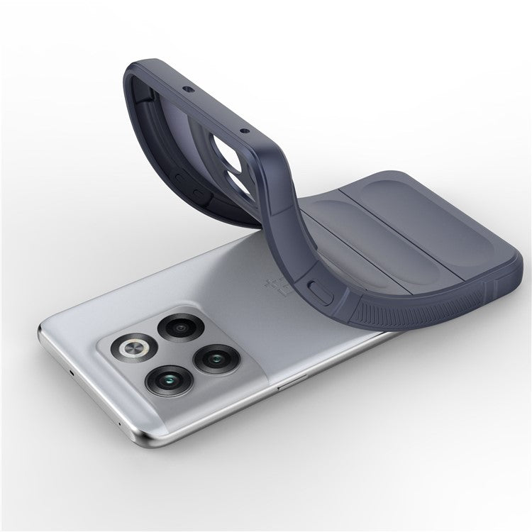 For OnePlus 10T 5G / Ace Pro 5G Shockproof Rugged Design Phone Case Anti-Scratch Soft TPU Back Cover - Dark Grey