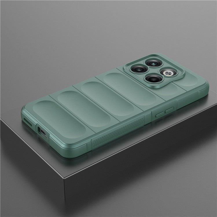 For OnePlus 10T 5G / Ace Pro 5G Shockproof Rugged Design Phone Case Anti-Scratch Soft TPU Back Cover - Light Grey