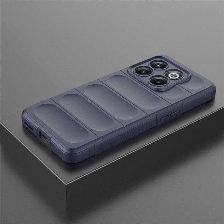 For OnePlus 10T 5G / Ace Pro 5G Shockproof Rugged Design Phone Case Anti-Scratch Soft TPU Back Cover - Dark Blue