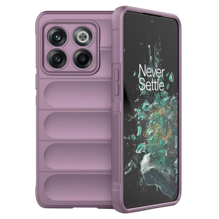 For OnePlus 10T 5G / Ace Pro 5G Shockproof Rugged Design Phone Case Anti-Scratch Soft TPU Back Cover - Light Purple