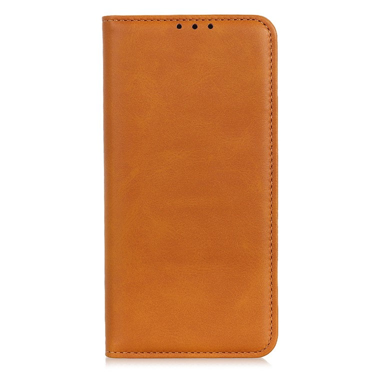 For Xiaomi Poco C75 4G / Redmi 14R 5G / 14C 4G Case Split Leather Flip Wallet Phone Cover - Brown