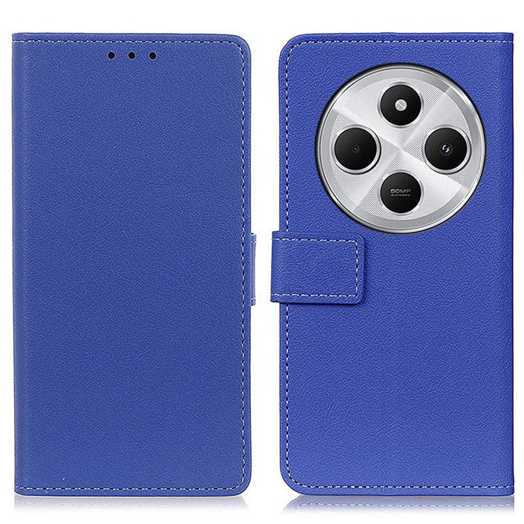 For Xiaomi Poco C75 4G / Redmi 14R 5G / 14C 4G Case PU Leather Stand Wallet Phone Cover - Blue