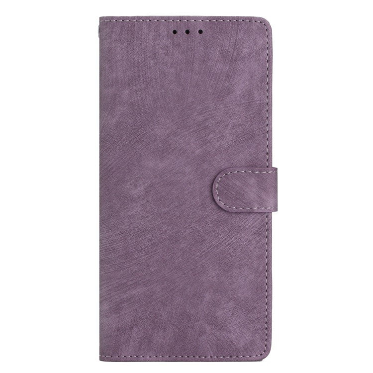 For Xiaomi Poco C75 4G / Redmi 14R 5G / 14C 4G Case with Card Clots Skin-Touch PU Leather Phone Cover Stand - Purple