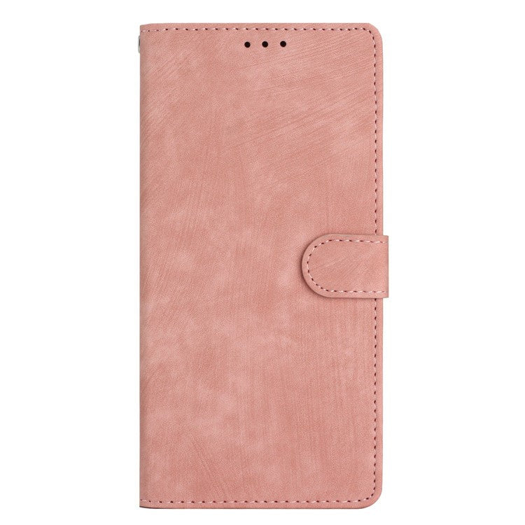 For Xiaomi Poco C75 4G / Redmi 14R 5G / 14C 4G Case with Card Clots Skin-Touch PU Leather Phone Cover Stand - Pink