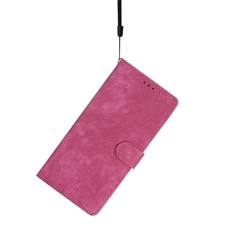 For Xiaomi Poco C75 4G / Redmi 14R 5G / 14C 4G Case with Card Clots Skin-Touch PU Leather Phone Cover Stand - Rose