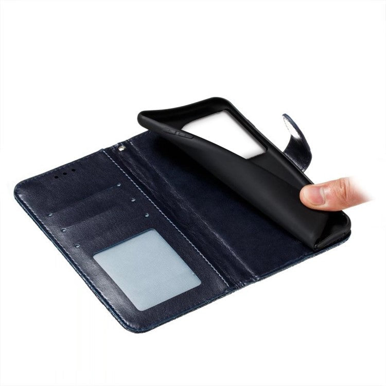 For OnePlus Ace 3 5G Case Lace Flowers PU Leather Flip Wallet Phone Cover - Black