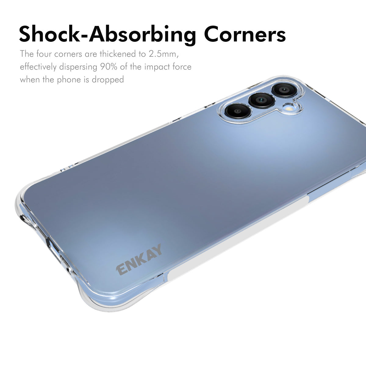 For Samsung Galaxy A16 5G / A16 4G ENKAY HAT PRINCE Case Transparent TPU Drop-Proof Phone Cover - Transparent