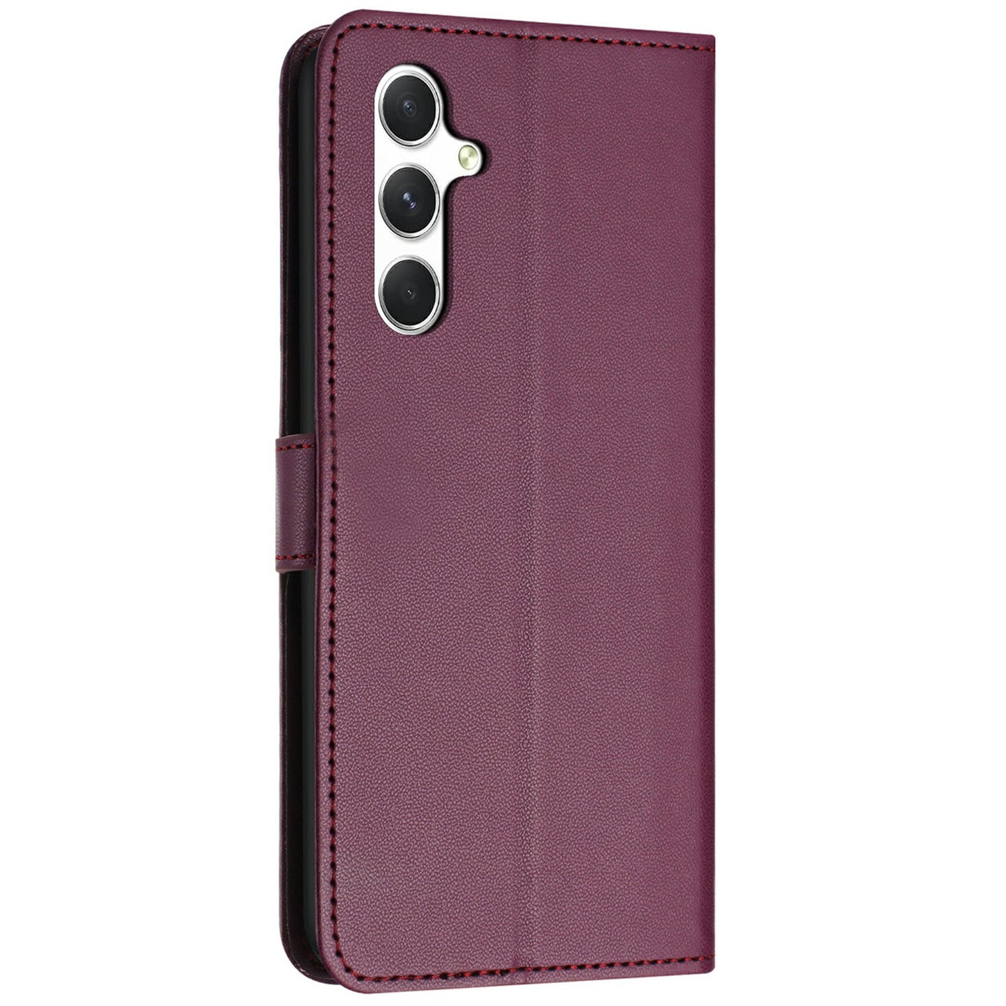 For Samsung Galaxy A16 5G / A16 4G Wallet Phone Case Leather Stand Cover with Strap - Purple