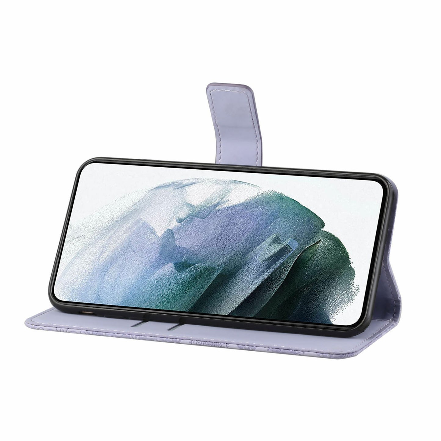 For Samsung Galaxy A16 5G / A16 4G Leather Case Ethnic Style Phone Wallet Cover with Strap - Purple