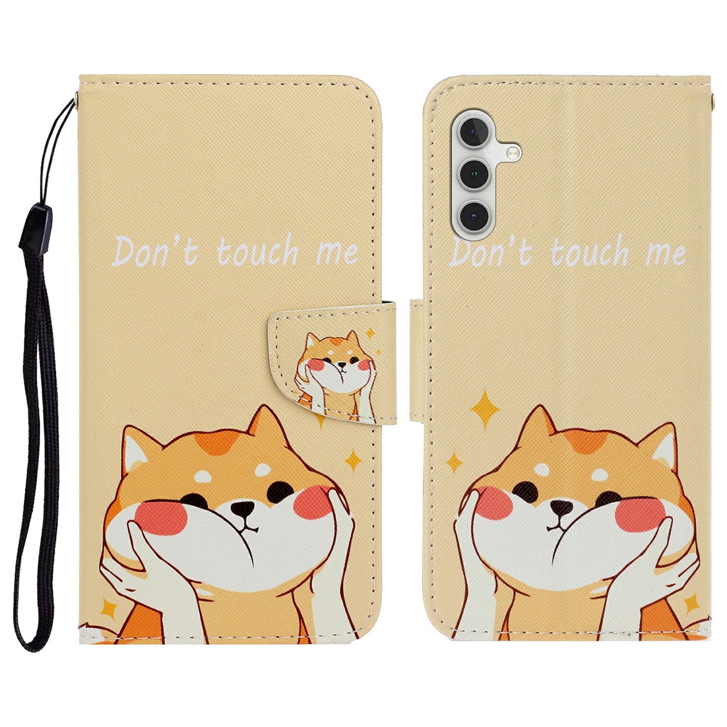 For Samsung Galaxy A16 5G / A16 4G Case Pattern Printing Protective Leather Folio Phone Cover - Shiba Inu
