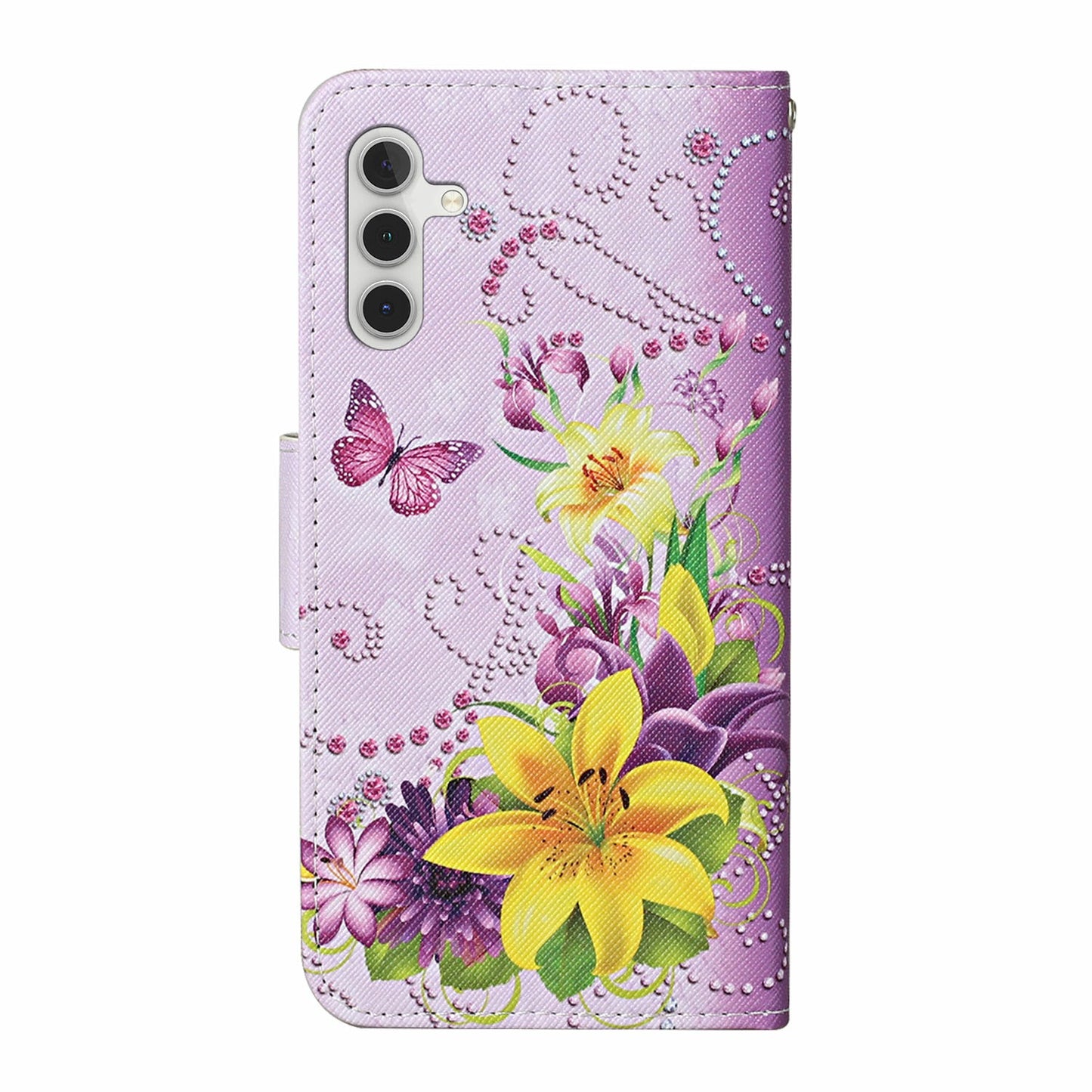 For Samsung Galaxy A16 5G / A16 4G Case Pattern Printing Protective Leather Folio Phone Cover - Flower / Butterfly