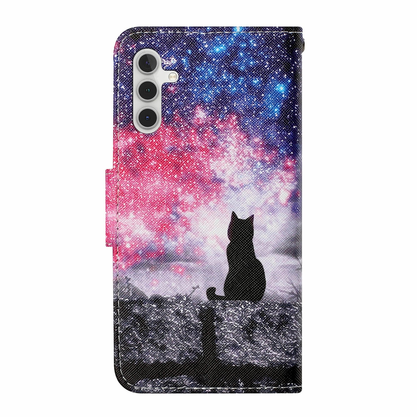 For Samsung Galaxy A16 5G / A16 4G Case Pattern Printing Protective Leather Folio Phone Cover - Galaxy Cat