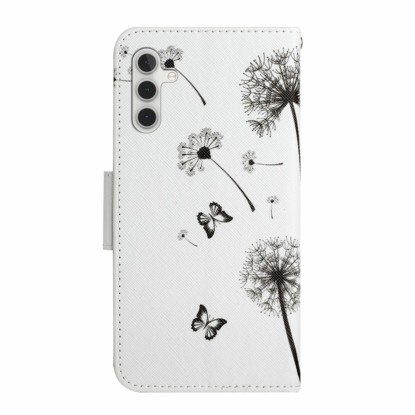 For Samsung Galaxy A16 5G / A16 4G Case Pattern Printing Protective Leather Folio Phone Cover - Dandelion