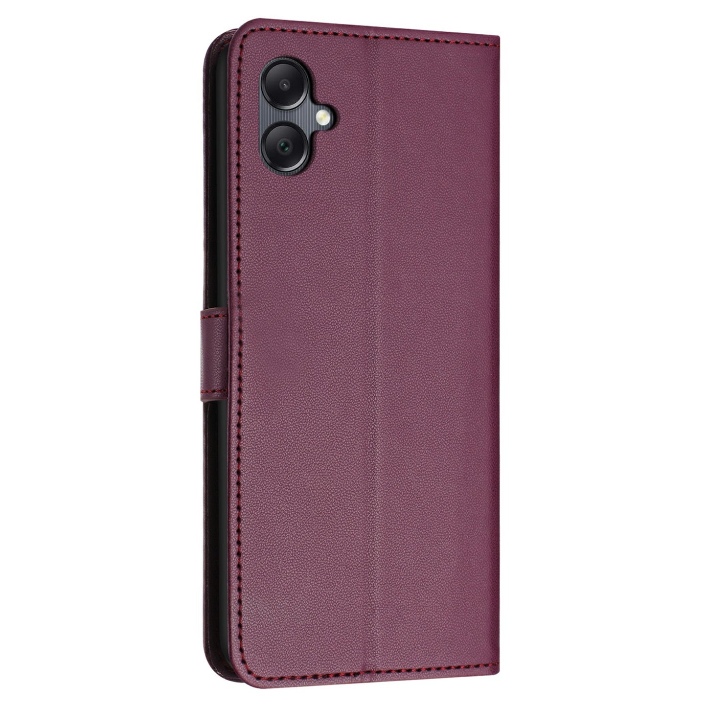 For Samsung Galaxy A06 Wallet Phone Case Leather Stand Cover with Strap - Purple