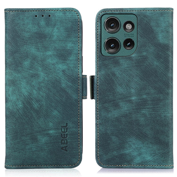 ABEEL For Motorola Edge 50 Neo 5G / Moto S50 5G / Thinkphone 25 5G Case Retro Leather Phone Cover Wallet Stand View - Green