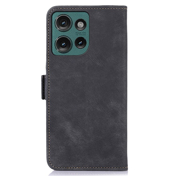 ABEEL For Motorola Edge 50 Neo 5G / Moto S50 5G / Thinkphone 25 5G Case Retro Leather Phone Cover Wallet Stand View - Black