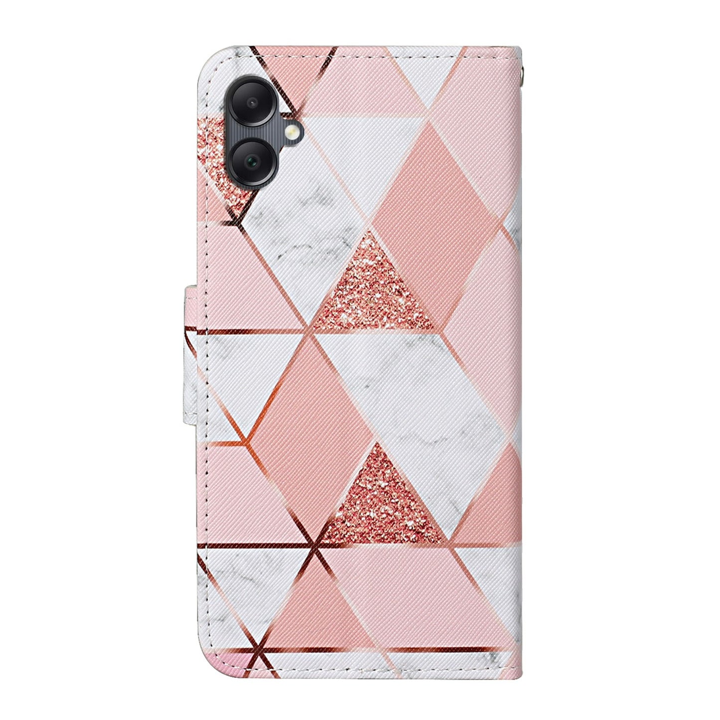 For Samsung Galaxy A06 Case Pattern Printing Protective Leather Folio Phone Cover - Marble