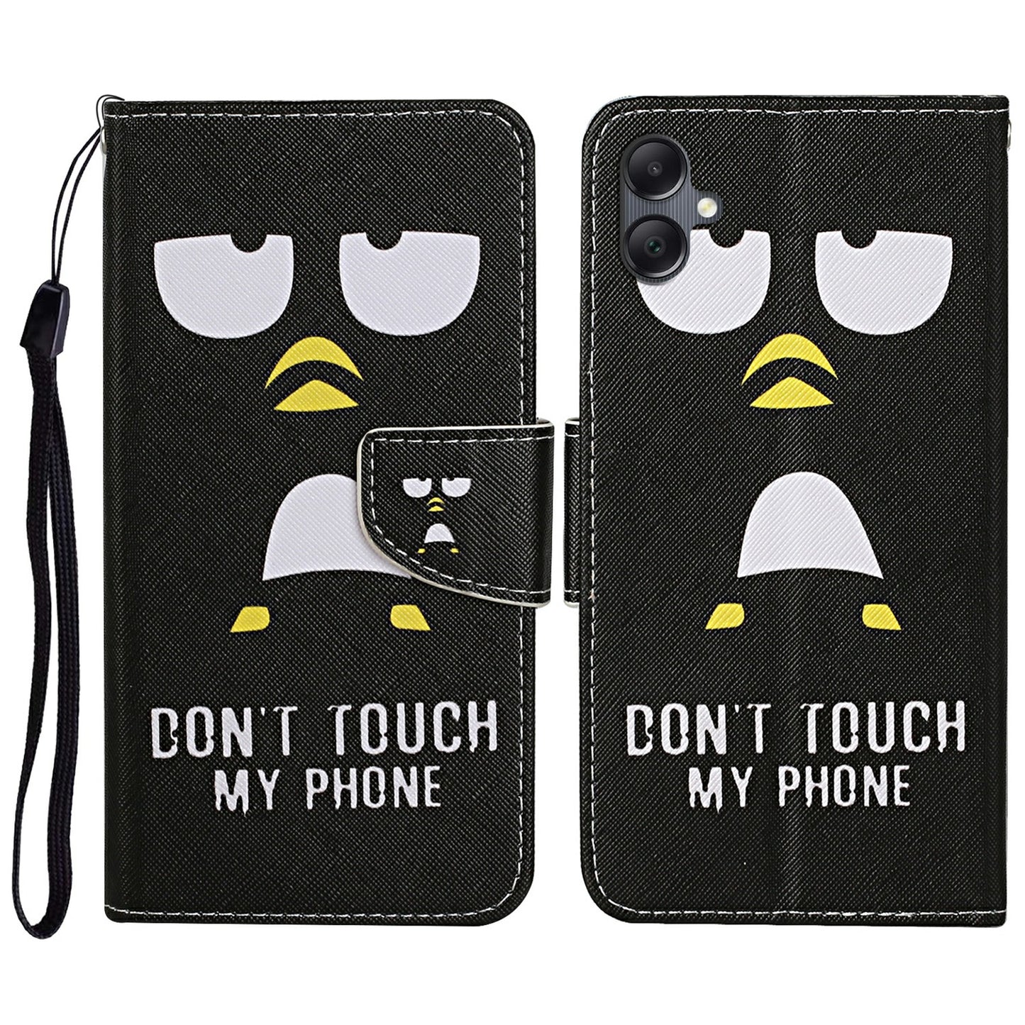 For Samsung Galaxy A06 Case Pattern Printing Protective Leather Folio Phone Cover - Penguin