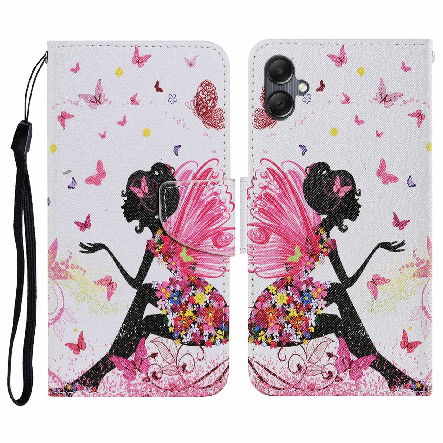 For Samsung Galaxy A06 Case Pattern Printing Protective Leather Folio Phone Cover - Dancer