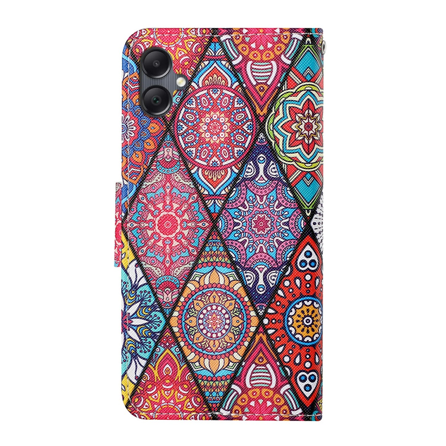 For Samsung Galaxy A06 Case Pattern Printing Protective Leather Folio Phone Cover - Rhombus Totem
