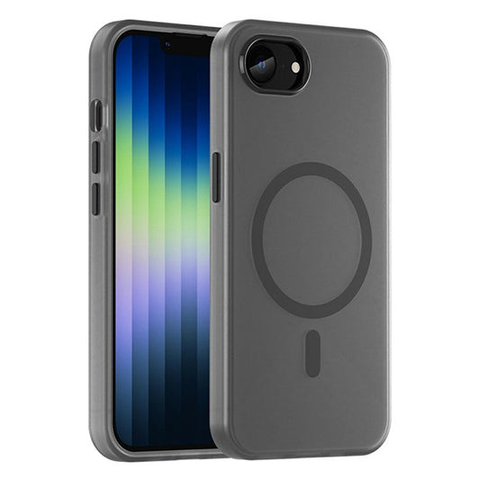 For iPhone 16e Case Compatible with MagSafe TPU + PC Slim Matte Translucent Phone Cover - Black