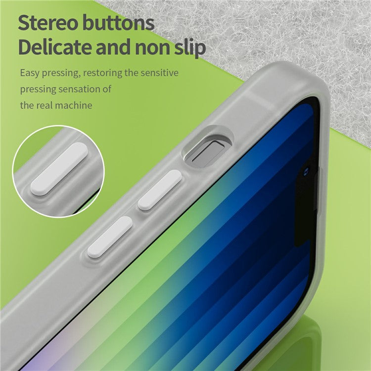 For iPhone 16e Case Compatible with MagSafe TPU + PC Slim Matte Translucent Phone Cover - White