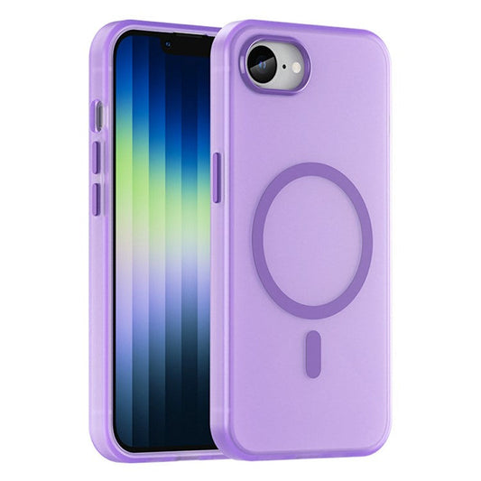 For iPhone 16e Case Compatible with MagSafe TPU + PC Slim Matte Translucent Phone Cover - Dark Purple