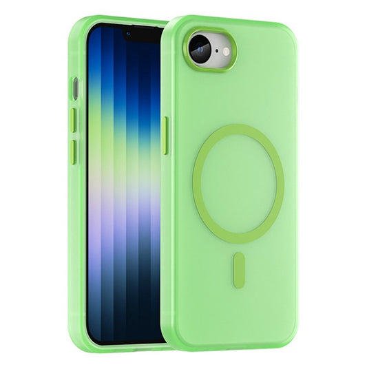 For iPhone 16e Case Compatible with MagSafe TPU + PC Slim Matte Translucent Phone Cover - Green