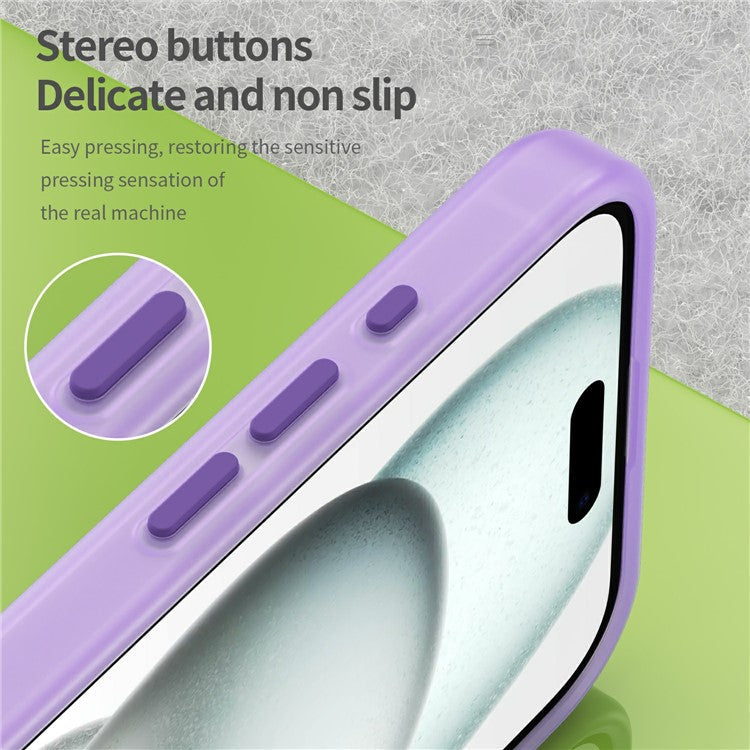 For iPhone 16 Plus Case Compatible with MagSafe TPU + PC Slim Matte Translucent Phone Cover - Dark Purple