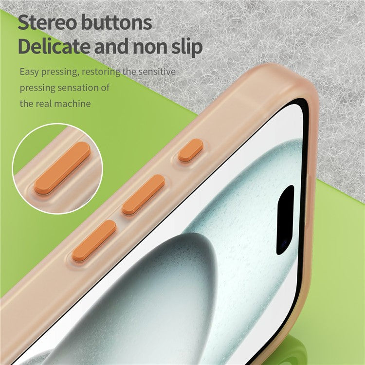 For iPhone 16 Plus Case Compatible with MagSafe TPU + PC Slim Matte Translucent Phone Cover - Orange