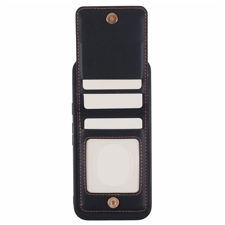 For Google Pixel 9 Pro / 9 Phone Case Rhombus Adhesive Card Bag with Kickstand RFID Blocking - Black