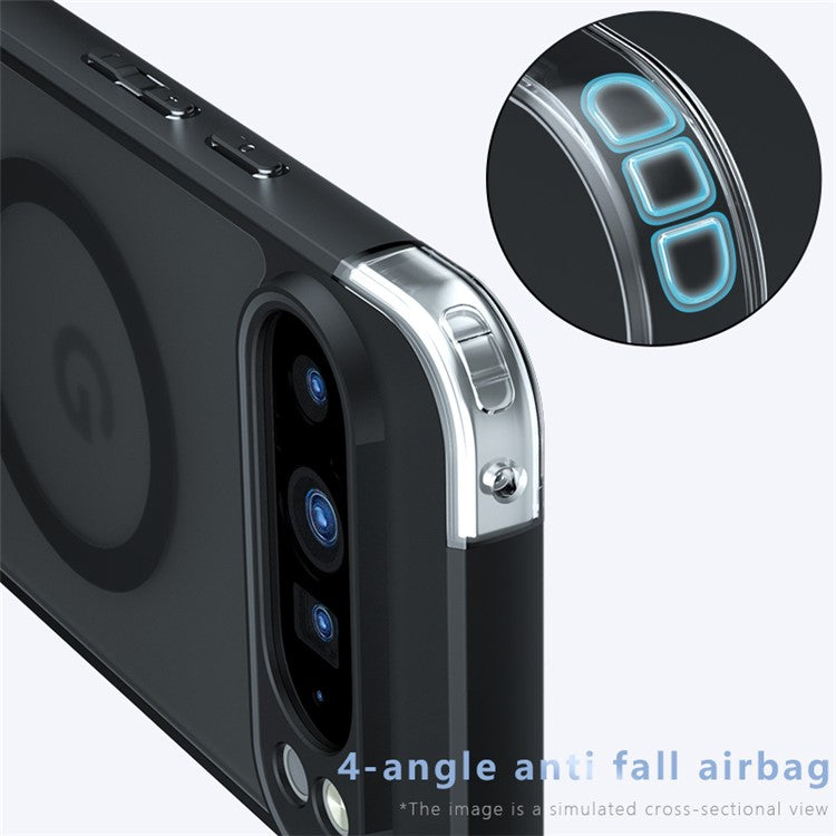 For Google Pixel 9 Pro XL Case Compatible with MagSafe TPU+PC Matte Phone Cover