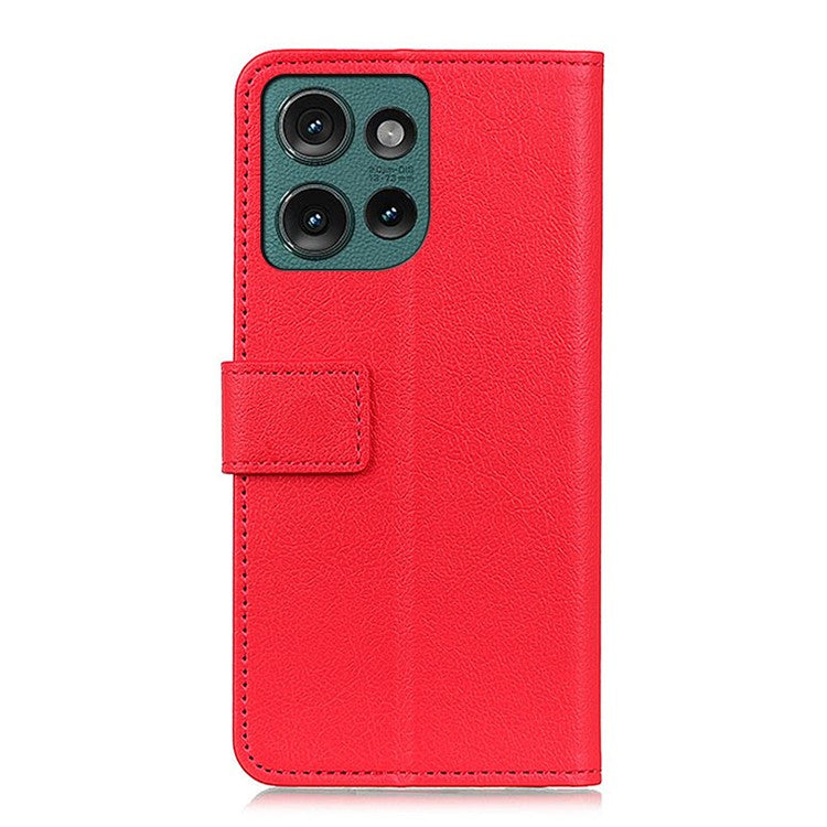 For Motorola Edge 50 Neo 5G / Moto S50 5G / Thinkphone 25 5G Case PU Leather Stand Wallet Phone Cover - Red