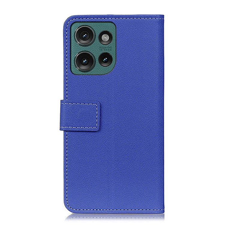 For Motorola Edge 50 Neo 5G / Moto S50 5G / Thinkphone 25 5G Case PU Leather Stand Wallet Phone Cover - Blue