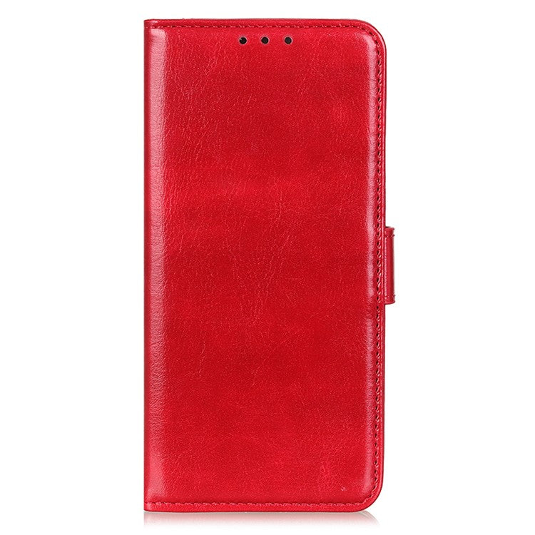 For Motorola Edge 50 Neo 5G / Moto S50 5G / Thinkphone 25 5G Case Crazy Horse Texture PU Leather Phone Stand Cover - Red
