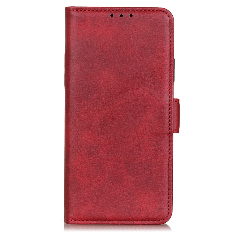 For Motorola Edge 50 Neo 5G / Moto S50 5G / Thinkphone 25 5G Case Stand Cowhide Texture PU Leather Phone Cover - Red