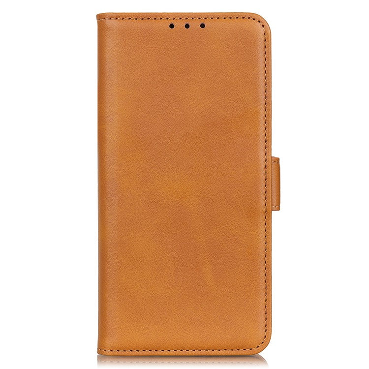 For Motorola Edge 50 Neo 5G / Moto S50 5G / Thinkphone 25 5G Case Stand Cowhide Texture PU Leather Phone Cover - Yellow