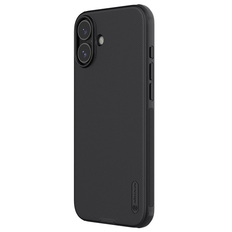 NILLKIN Frosted Shield Pro For iPhone 16 Case Matte PC+TPU Phone Cover - Black